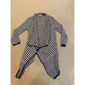 St. John 100% wool open striped cardigan size medium